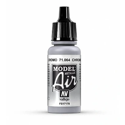 Abbildung von Vallejo Model Air Acrylfarbe, 17 ml Metallic Chrome