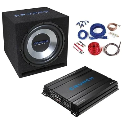 Abbildung von Crunch GROUNDPOUNDER Basspack 4CH CBP1000 Auto Subwoofer (500 W)
