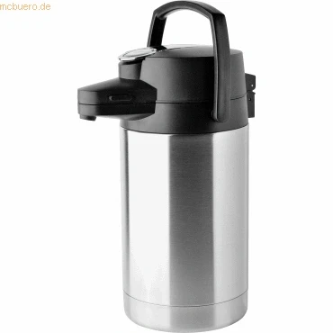 Abbildung von Helios Pump Isolierkanne Coffeestation, 2,5 Liter, Edelstahl, Einhandbedienung