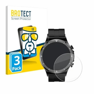Abbildung von BROTECT Schutzglas für Sanorum Smartwatch 1.39&quot; (3 Stück) Schutzfolie Panzer Folie Glas [Extrem Kratzfest 9H, Anti Fingerprint