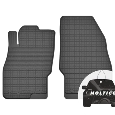 Abbildung von Vorne Gummimatten mit Rand Auto Fußmatten Gummi Automatten Passgenau 2 teilig Set passend für FIAT Punto Evo 2009 2012