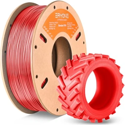 Abbildung von ERYONE TPU Filament 1,75 mm, 3D Drucker 1 kg Spool, +/ 0,05 95 A, Rot