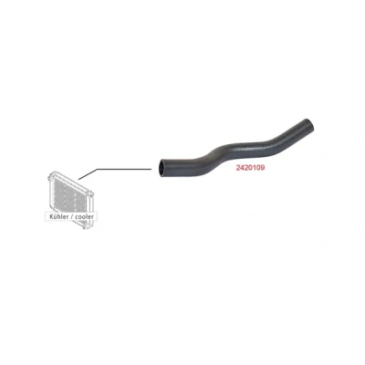Abbildung von METZGER 2420109 Kühlerschlauch EPDM (Ethylen Propylen Dien Kautschuk) FORD: FIESTA 6, 6 Van