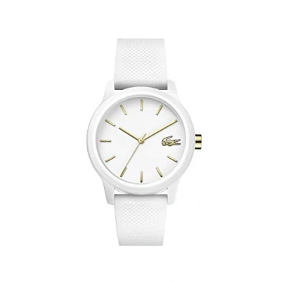 Abbildung von Lacoste Analog Quarzuhr für Damen mit Weisses Silikonarmband 2001063