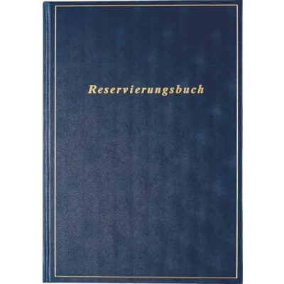 Abbildung von Rido Buchkalender Reservierung A4 1 Tag/2 Seiten Balacron dunkelblau 2