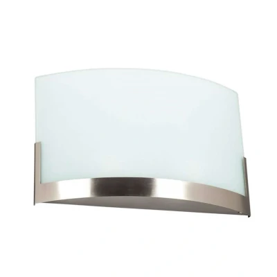 Abbildung von Lindby Wandleuchte Karla, dimmbar, Leuchtmittel nicht inklusive, Modern, Glas, Metall, weiß satiniert, nickel 2 flammig