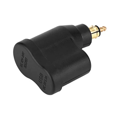 Abbildung von Zigarettenanzünder Ladeadapter, 12 24 V 3,3 A Motorrad Dual USB Ladegerät Netzteil für Hella DIN Stecker