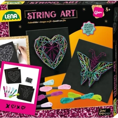 Abbildung von String Art Schmetterling &amp; Herz