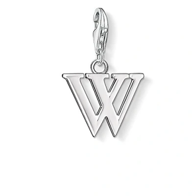 Abbildung von Thomas Sabo Damen Charm Anhänger Buchstabe A Z Club Geschwärzt 925 Sterling Silber, W