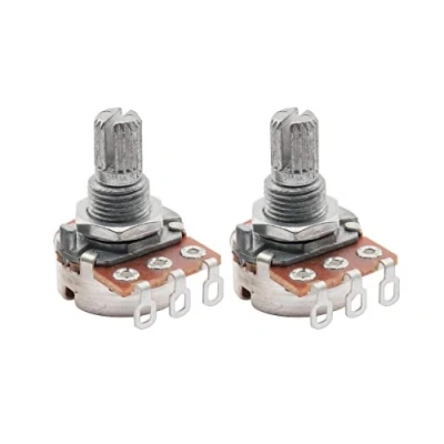 Abbildung von Musiclily Metrisch 18mm Mini Split shaft Poti A250K Gitarrenpotentiometers (2 Stück)