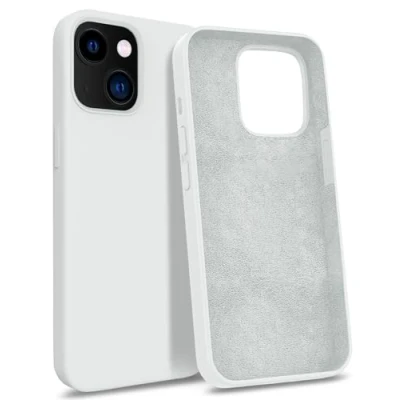 Abbildung von MyGadget Hülle kompatibel mit iPhone 13 Gummierte Handyhülle [ 3 Layer Struktur ] Schutzhülle Soft Inlay &amp; Hardcase Cover außen Weiß