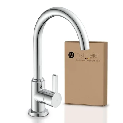Abbildung von instmaier Küchenarmatur K3, mit hohem Auslauf 360 schwenkbar, Chrom Finishing, Hochdruck