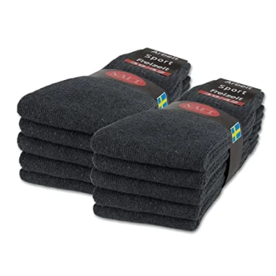 Abbildung von sockenkauf24 10 20 30 Paar Sportsocken Tennissocken Arbeitssocken Herren &amp; Damen Socken Baumwolle (39 42, Anthrazit)