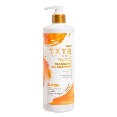 Abbildung von Cantu TXTR Color Treated Hair + Curls Sleek Cleansing Oil Shampoo 473ml