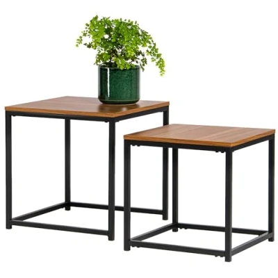 Abbildung von bremermann Beistelltisch 2er Set, verschachtelbare Satztische, MDF Platte
