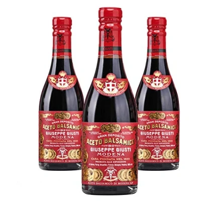 Abbildung von Tris Balsamico Essig aus Modena IGP 3 Goldmedaillen &quot;Riccardo Giusti&quot; Il Denso 250 ml x