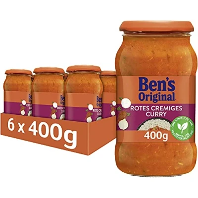 Abbildung von BEN’S ORIGINAL Sauce Rotes Cremiges Curry, 6 Gläser (6x 400g)