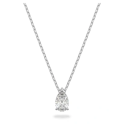 Abbildung von Swarovski Attract Halskette, Rhodinierte Damenkette mit Strahlendem Kristall Anhänger