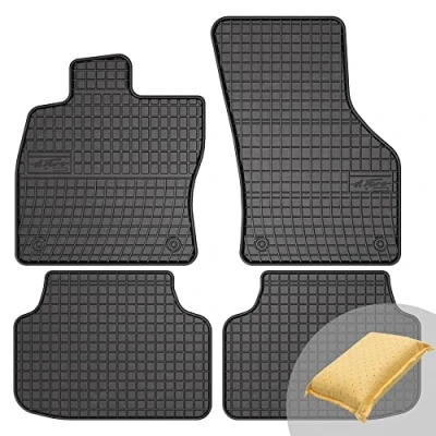 Abbildung von FROGUM EL Toro Gummimatten Ganzjähriges Set von Autofussmatte Auto Fußmatten für Skoda Octavia III 2012 2019, IV ab 2019 Beständiges Gummi Material 1,5cm Schutzkante