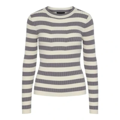 Abbildung von Pieces Crista LS Oneck NOOS BC Strickpullover, Damen, Größe: Medium, December sky