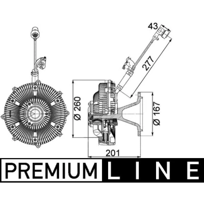 Abbildung von MAHLE ORIGINAL CFC 115 000P Viscokupplung