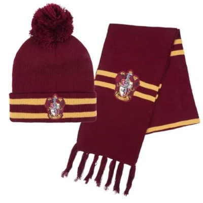 Abbildung von Harry Potter Junior Beanie &amp; Schal Gryffindor Burgunderrot