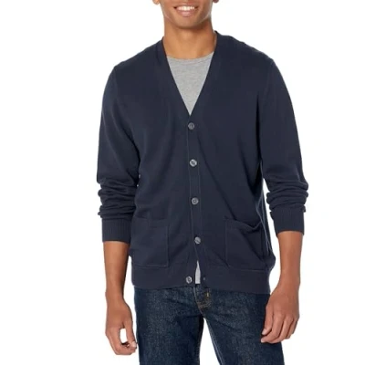 Abbildung von Amazon Essentials Herren Baumwollstrickjacken, Marineblau, XS