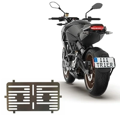 Abbildung von 1x Rahmenlos Edelstahl Kennzeichenhalter 255 X 135 mm / 0,8 dick Für Motorrad Roller (135)