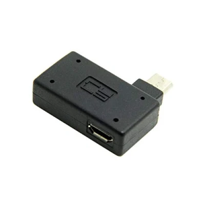 Abbildung von Jser 90 Grad rechtwinkliger Micro USB 2.0 OTG Host Adapter mit Stromversorgung für Handy und Tablet