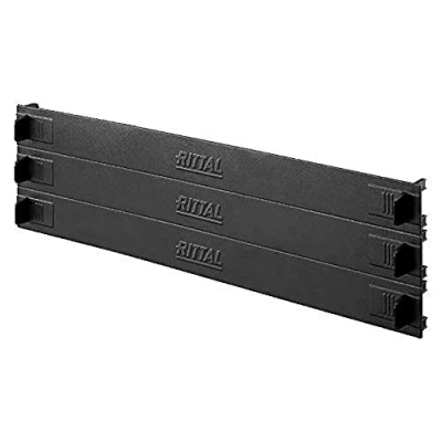 Abbildung von RITTAL 3X 1 HE Blindpanel Abdeckung innerhalb 482,6 mm 19Z 48,26cm Montageebene werkzeuglos RAL 9005