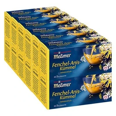 Abbildung von Meßmer Fenchel Anis Kümmel, 12er Pack (12 x 25 2 g Packung)