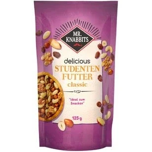 Abbildung von Mr.Knabbits delicious Studentenfutter classic, 12er Pack (12 x 125g)