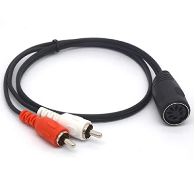 Abbildung von OpenII 7 poliges DIN auf Cinch Kabel, polige MIDI Buchse 2 Stecker, Audio Adapterkabel für Bang &amp; Olufsen, Naim, Quad.Stereo Systeme (50 cm)