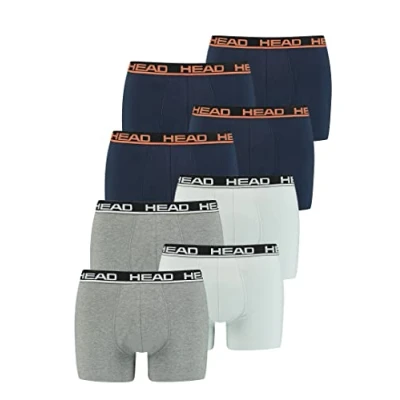 Abbildung von HEAD Men Boxershort 841001001 Basic Boxer 8er Pack, Farbe:Grey Combo/Blue Orange, Bekleidungsgröße:XL