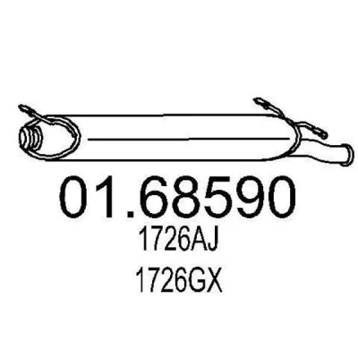 Abbildung von MTS 01.68590 Endschalldämpfer 890 CITROËN: Xsara Schrägheck, Coupe