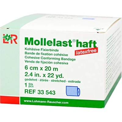 Abbildung von Mollelast haft Binden latexfrei 6 cmx20 m weiss