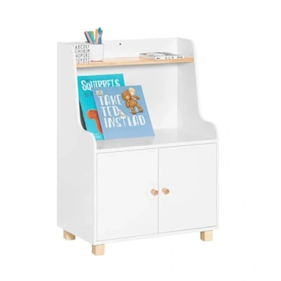 Abbildung von SoBuy KMB84 W Kinderregal Bücherregal Kinderzimmer Regal Aufbewahrungsregal für Kinder Möbel Weiß BHT ca. 60x87x35cm