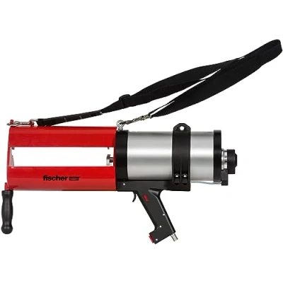 Abbildung von fischer Pneumatik Auspresspistole FIS DP S XL, mit Drucklufttechnik, für 2 Kammer Kartuschen bis 1.500 ml Inhalt, ergonomisches Design optimale Handhabung