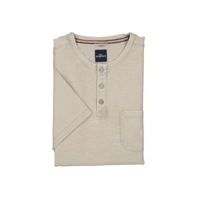 Abbildung von engbers Herren Henley Shirt Regular, 37309, Beige in Größe XXL