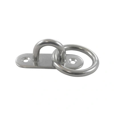 Abbildung von Mastplatte oval mit Ring 100 mm 9 x 50 Edelstahl 304 (A2)