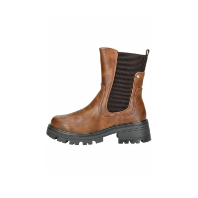 Abbildung von Mustang Plateaustiefelette, Damen, Größe: 40, Cognac Schuhe
