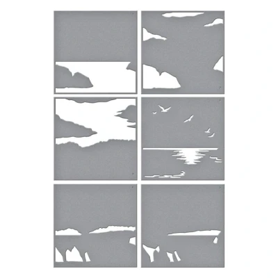 Abbildung von Spellbinders Uncharted Waters Stencil (STN 088)