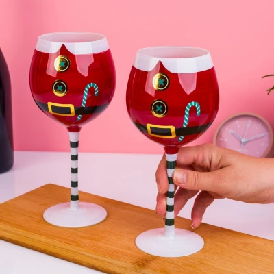 Abbildung von Weinglas Weihnachtsmann (2er Set)