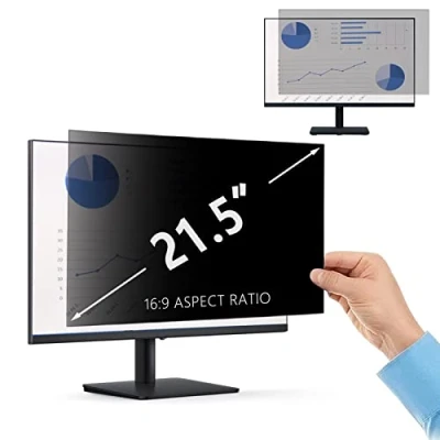Abbildung von PaceBid 21,5 Zoll 16:9 Desktop Privacy Filter I Blickschutzfilter für Computer Widescreen Monitor Screen Filter, Anti Glare, Blocks 96% UV, Scratch,