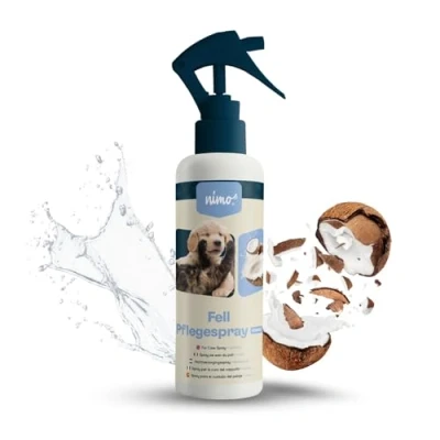Abbildung von nimo® Fell Pflegespray Kokos für Hunde, Katzen &amp; Haustiere mit glänzendes gepflegtes leichtere Kämmbarkeit, Fellpflege, Entwirrung Fellpflege