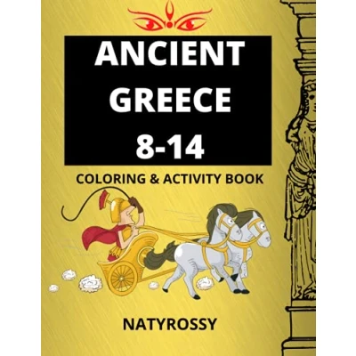 Abbildung von Ancient Greece coloring &amp; activity book: perfect for school kids 8 14 , plenty of pages with gods, temples, Spartans, mazes and ... solving tasks ,captivating interactive tasks.
