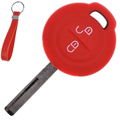 Abbildung von Soft Case Schutz Hülle Auto Schlüssel + Schlüsselband Rot für Mitsubishi Colt VI Smart Forfour 454