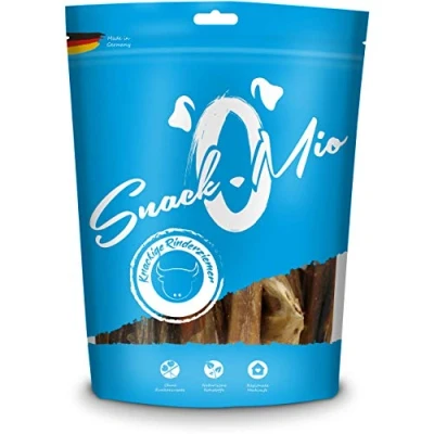 Abbildung von SnackOMio Premium Hundesnack knackige Rinderziemer 10 Stück, getreidefrei, 1er Pack (1 x 450 g)