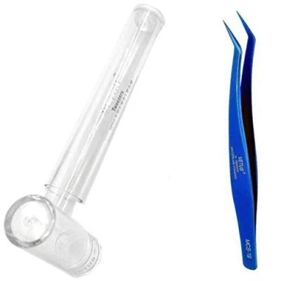 Abbildung von WIMPERN PINZETTE VETUS für Wimpernverlängerung und Volumentechnik, MCS 19 Volume 45/ Blau