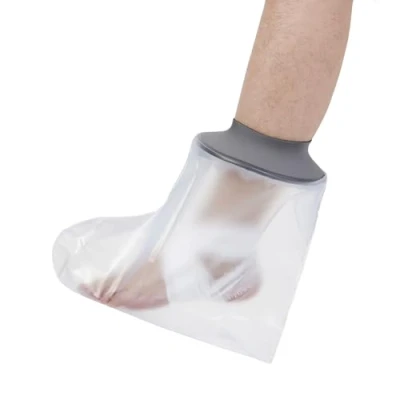 Abbildung von EVERCRYO Wasserdichte Fußgipsabdeckung für Erwachsene Dusche, Bad Wiederverwendbarer Gips und Bandagenschutz Wasserdichter Schutz gebrochenen Fuß, Knöchel (Grau)